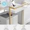 Martha Stewart Liam 2-Tier White Mobile Office Storage and Printer Cart w/Polished Brass Frame NAN-JH-17107-WH-GLD-MS - alternate 5